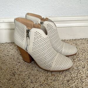 Rag & Bone Womens 8.5 38.5 Margot Leather Ankle Boot White Perforated